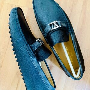 Louis Vuitton Black Leather Loafers